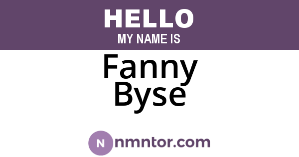 Fanny Byse