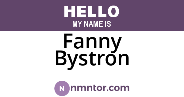Fanny Bystron