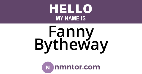 Fanny Bytheway