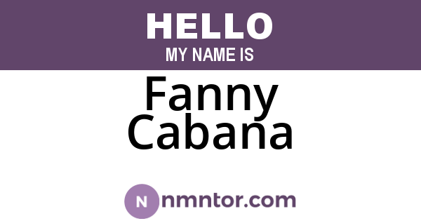 Fanny Cabana