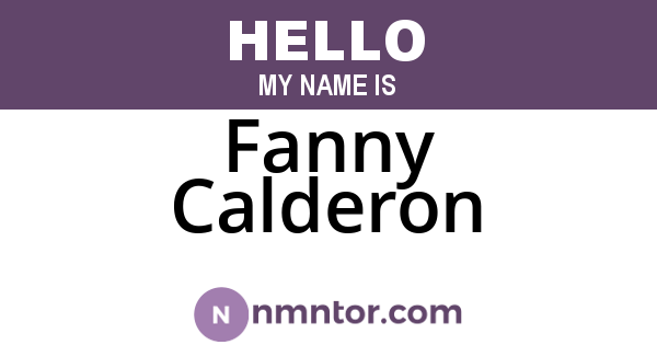 Fanny Calderon