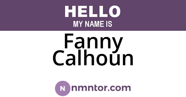 Fanny Calhoun
