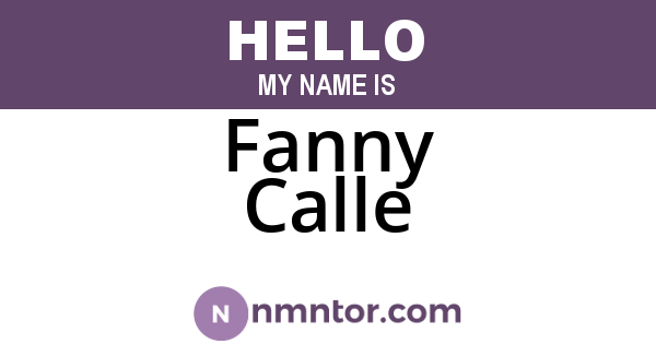 Fanny Calle