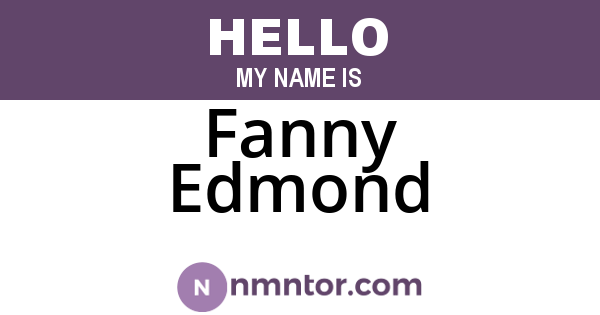 Fanny Edmond
