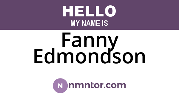 Fanny Edmondson