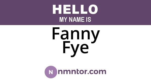 Fanny Fye