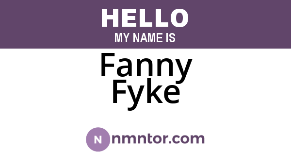 Fanny Fyke