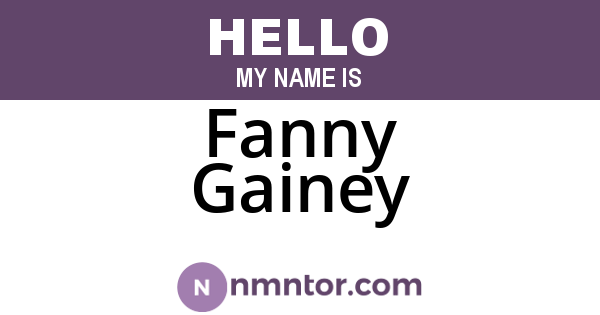 Fanny Gainey