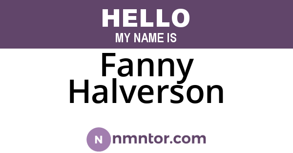 Fanny Halverson