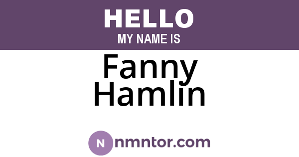 Fanny Hamlin