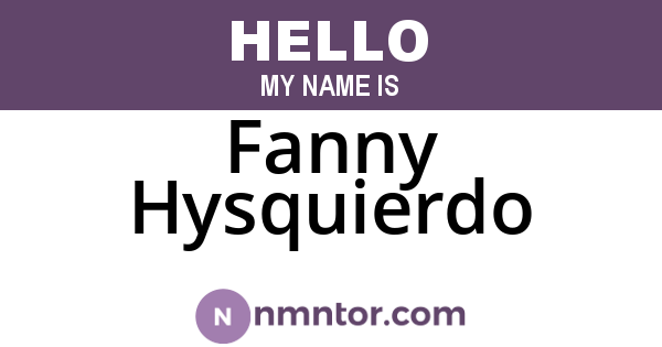 Fanny Hysquierdo