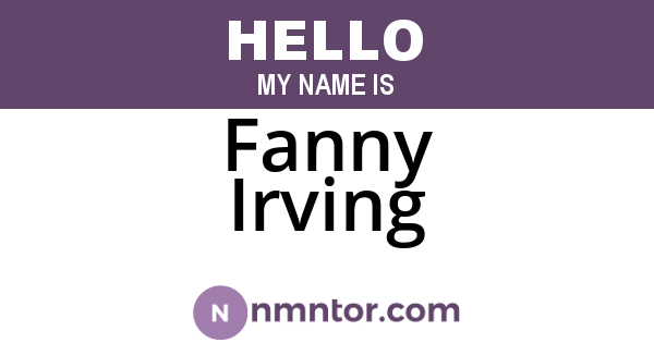 Fanny Irving