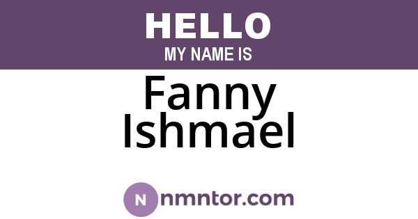 Fanny Ishmael