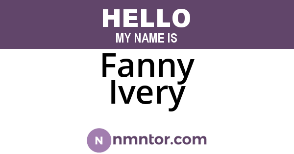 Fanny Ivery