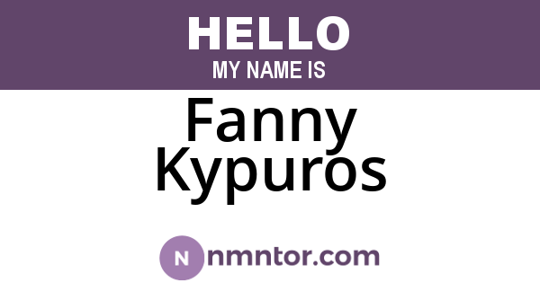 Fanny Kypuros