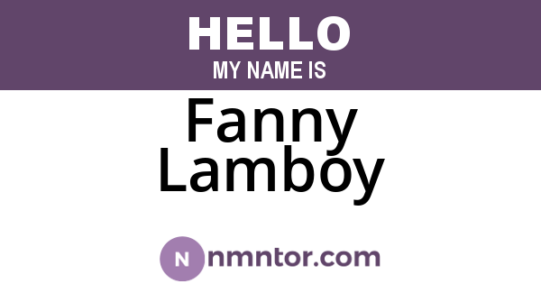 Fanny Lamboy