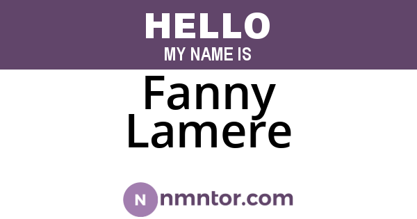 Fanny Lamere