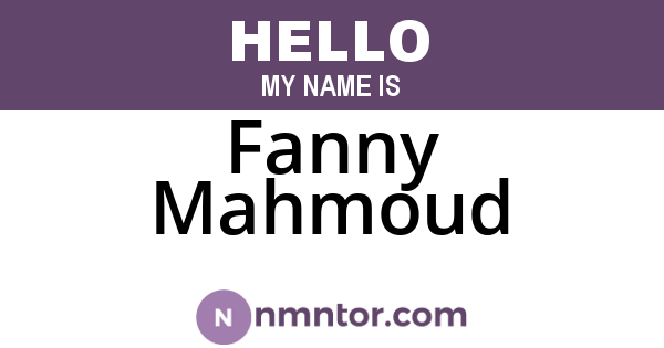 Fanny Mahmoud