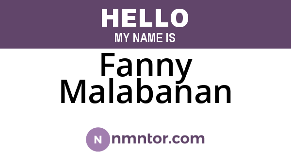 Fanny Malabanan