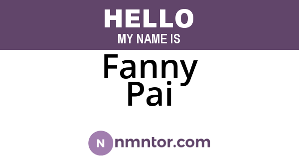 Fanny Pai