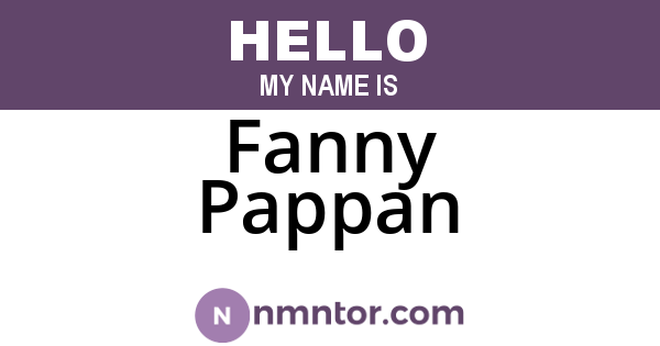 Fanny Pappan