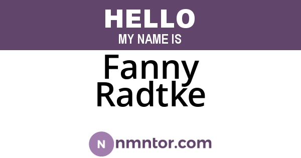 Fanny Radtke
