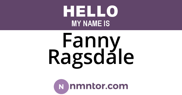 Fanny Ragsdale