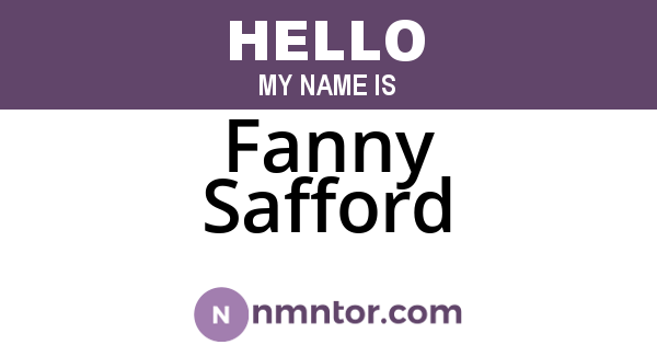 Fanny Safford