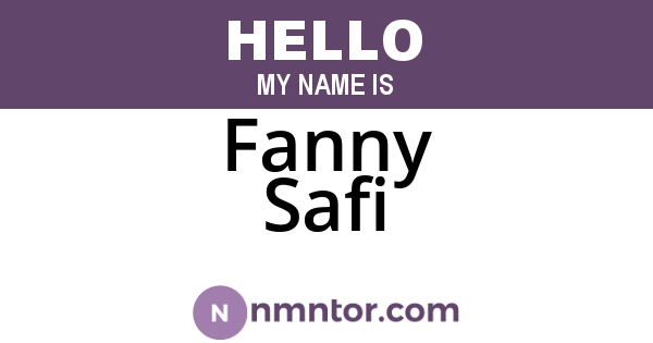 Fanny Safi