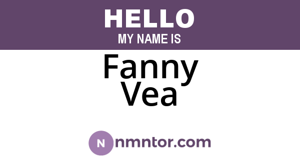 Fanny Vea