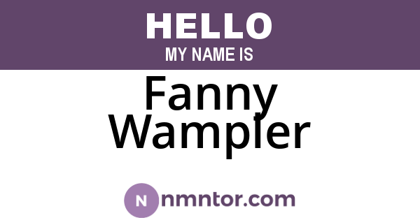 Fanny Wampler