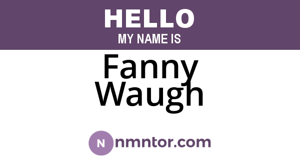 Fanny Waugh