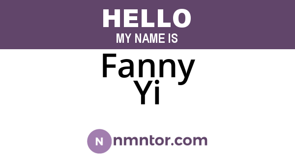 Fanny Yi