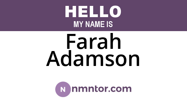 Farah Adamson