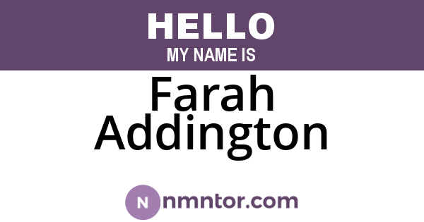 Farah Addington