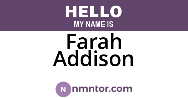 Farah Addison