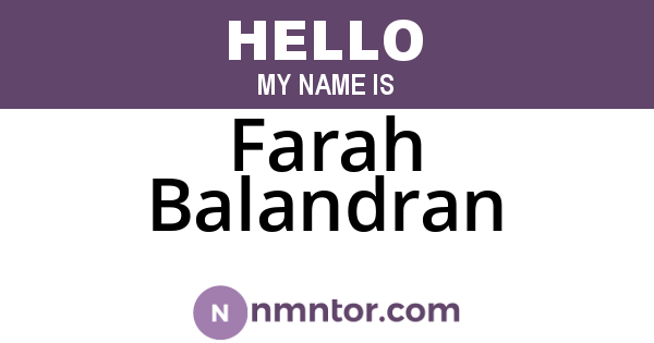 Farah Balandran