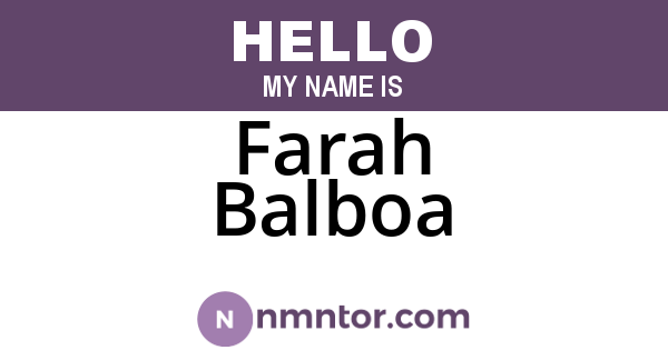 Farah Balboa
