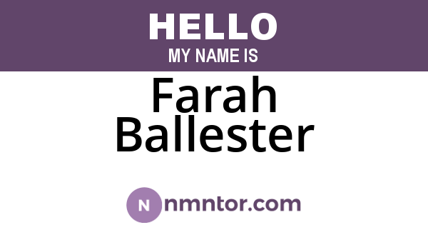 Farah Ballester