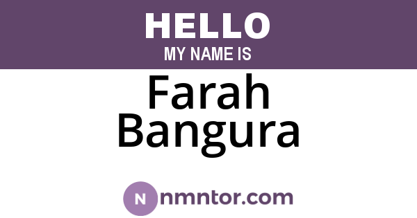 Farah Bangura