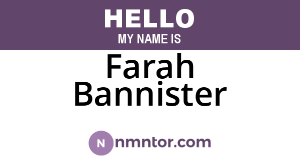 Farah Bannister