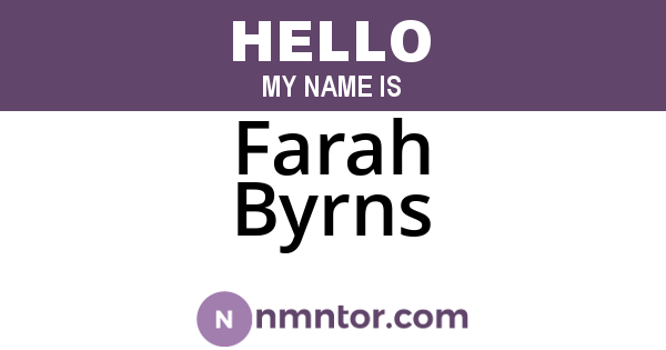 Farah Byrns