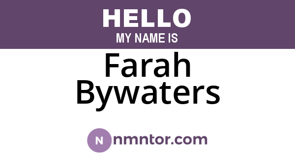 Farah Bywaters