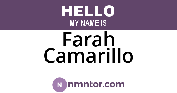 Farah Camarillo