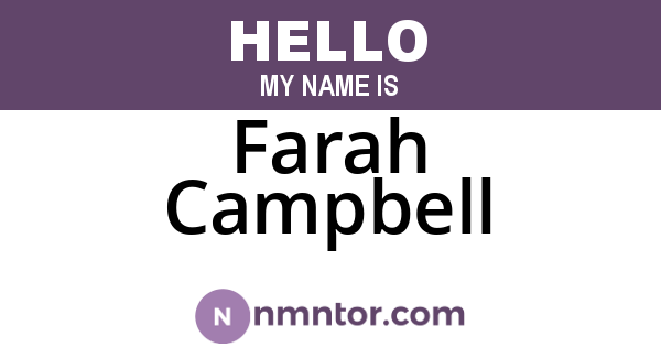 Farah Campbell