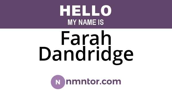 Farah Dandridge