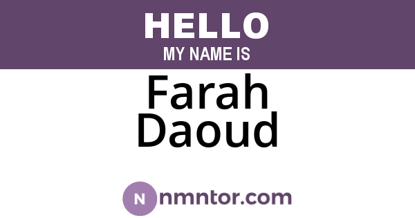 Farah Daoud