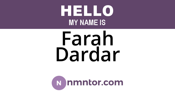 Farah Dardar