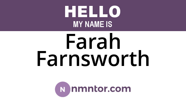 Farah Farnsworth