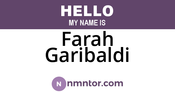 Farah Garibaldi